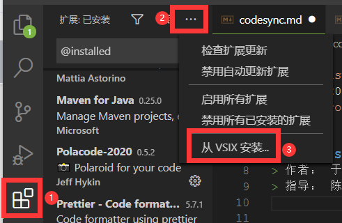 VSIX安装-中文